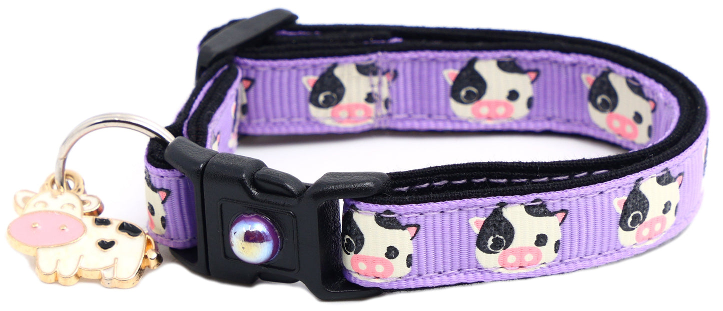 Cute Cows Breakaway Cat Collar-11