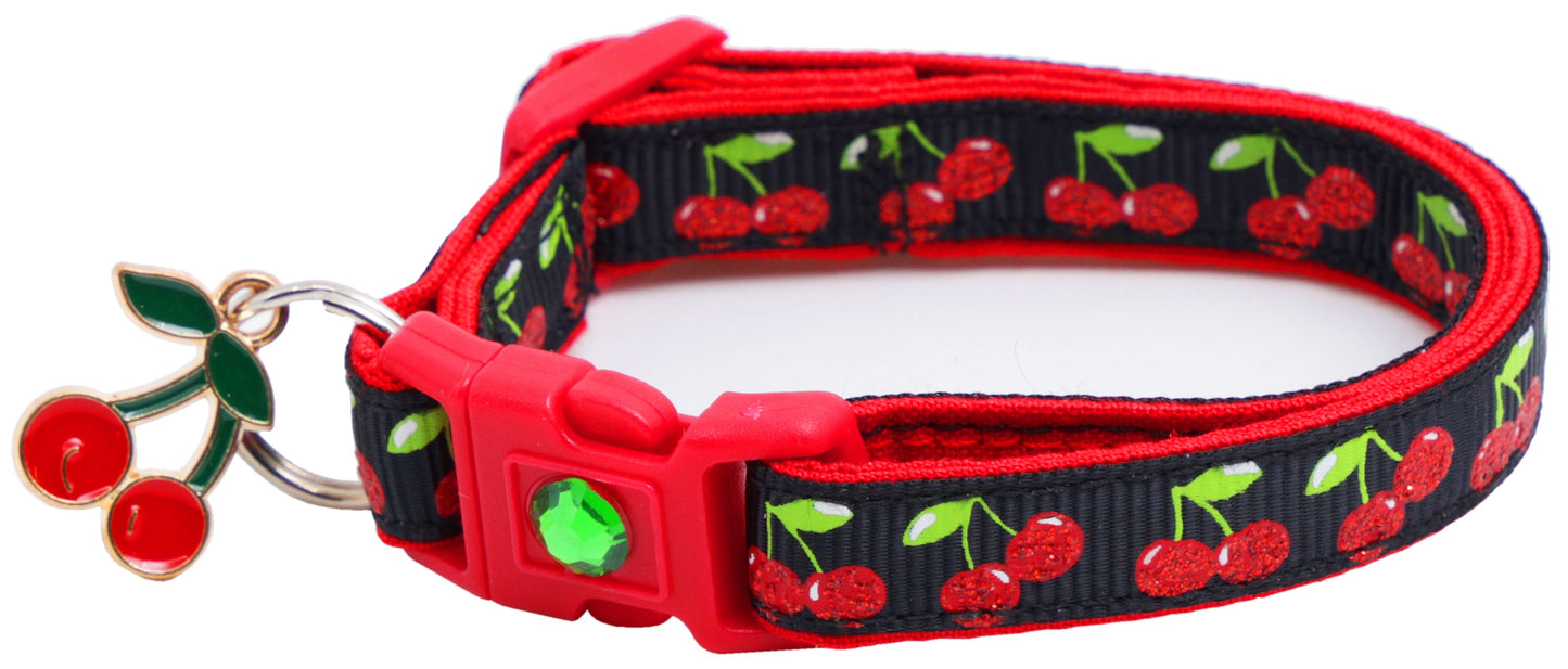 Cherries Breakaway Cat Collar-10