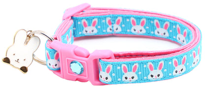 Bunny Faces Breakaway Cat Collar-17