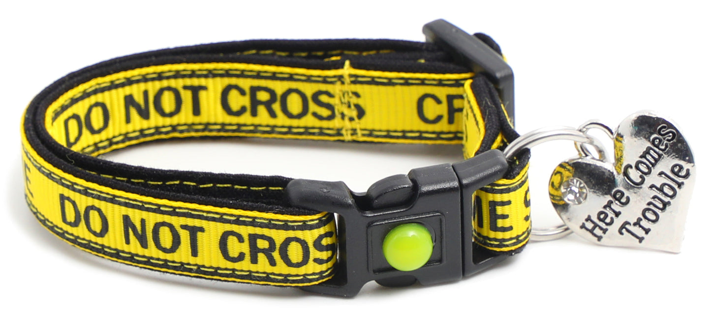 Crime Scene Do Not Cross Breakaway Cat Collar-7