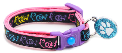 Colorful Meow Breakaway Cat Collar-28