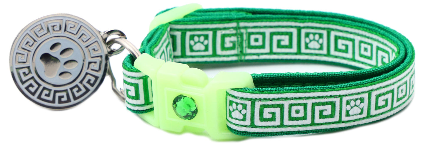 Greek Key Breakaway Cat Collar-50