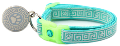 Greek Key Breakaway Cat Collar-46