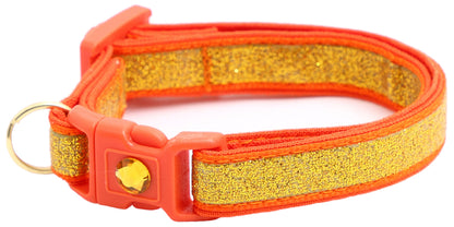 Gold Glitter Breakaway Cat Collar-24