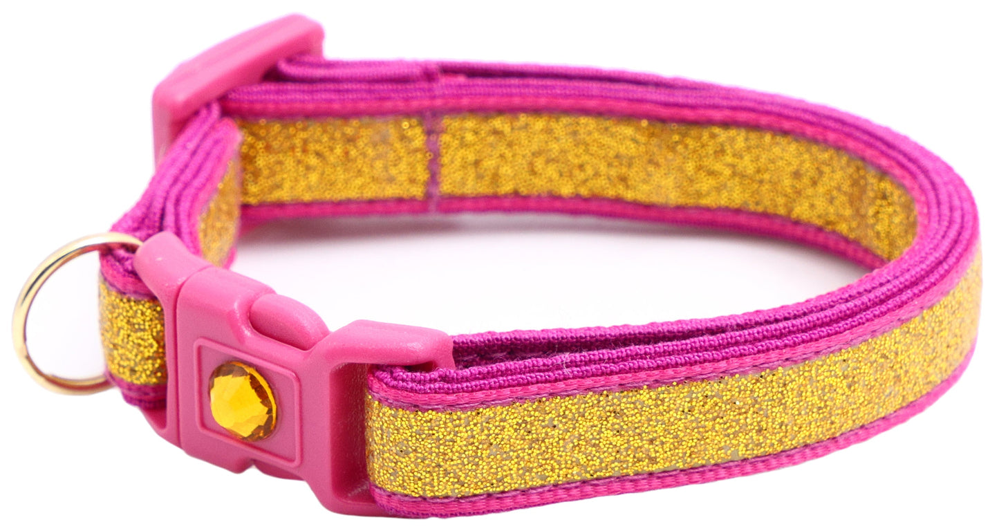 Gold Glitter Breakaway Cat Collar-23
