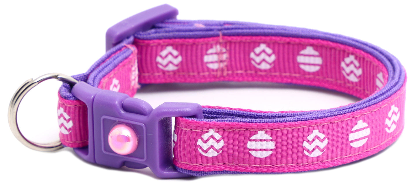 Christmas Ornaments on Pink Cat Collar-7