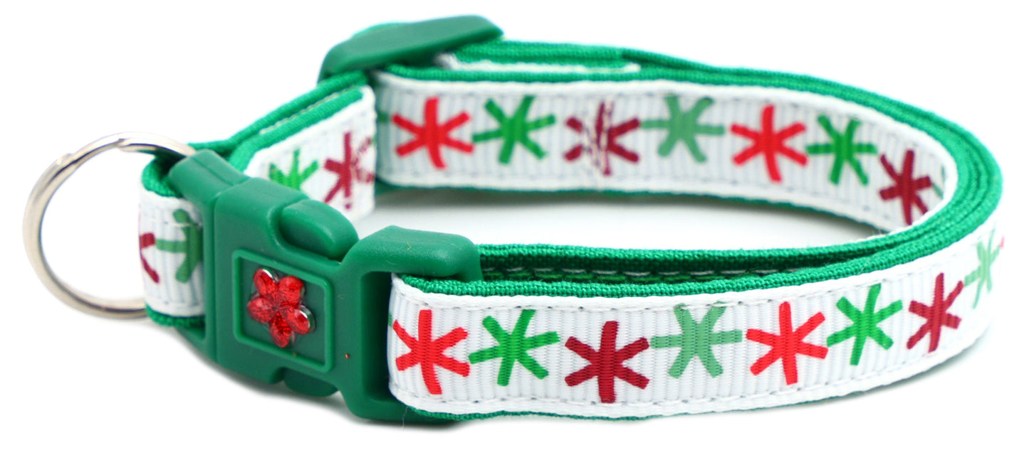 Asterisk Snowflakes Cat Collar-7