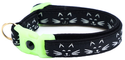 Glowing Cat Faces Breakaway Cat Collar-44