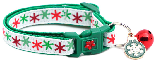 Asterisk Snowflakes Cat Collar-0
