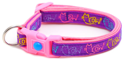Colorful Meow Breakaway Cat Collar-19