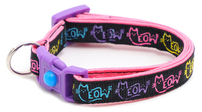 Colorful Meow Breakaway Cat Collar-18