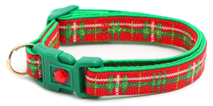 Green Tartan Breakaway Cat Collar-22