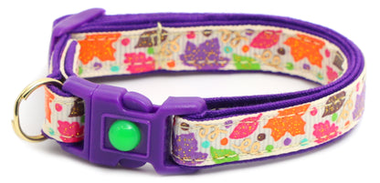 Fancy Fall Leaves Breakaway Cat Collar-25