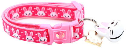 Bunny Faces Breakaway Cat Collar-24