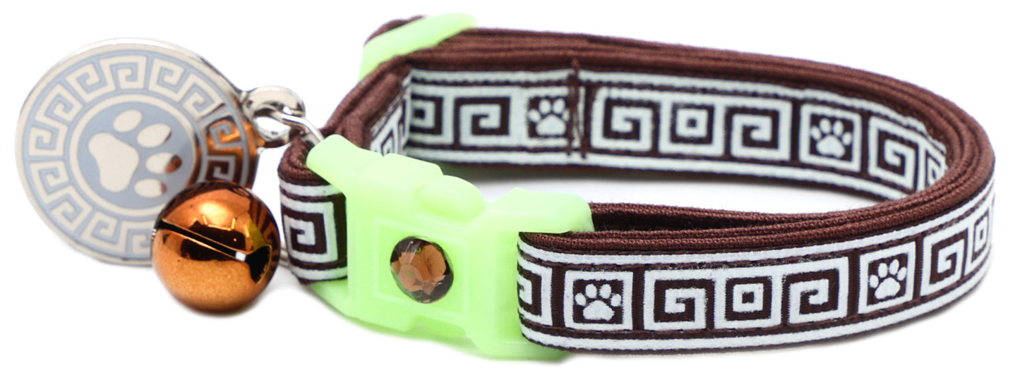Greek Key Breakaway Cat Collar-54