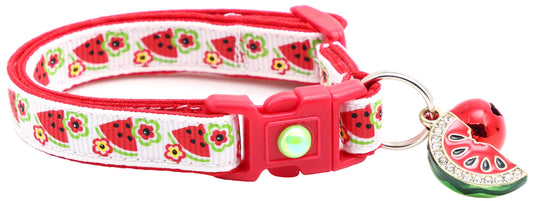 Watermelons and Flowers Cat Collar-0