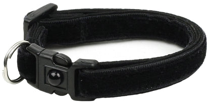 Soft Black Velvet Cat Collar-7