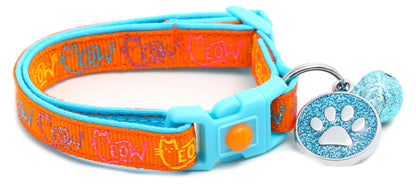 Colorful Meow Breakaway Cat Collar-36