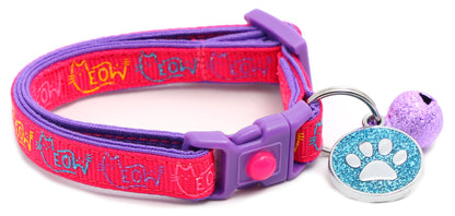 Colorful Meow Breakaway Cat Collar-35
