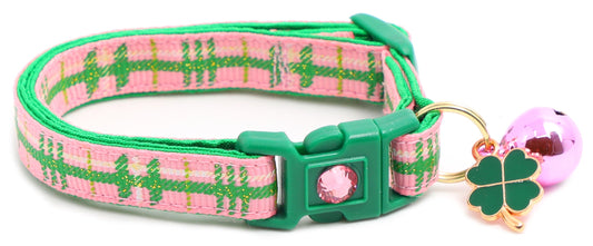 Green Tartan Breakaway Cat Collar-20
