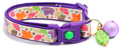 Fancy Fall Leaves Breakaway Cat Collar-21