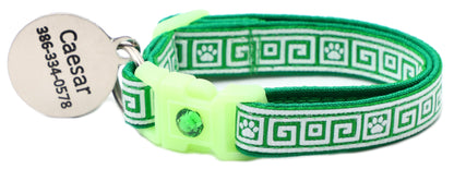 Greek Key Breakaway Cat Collar-26