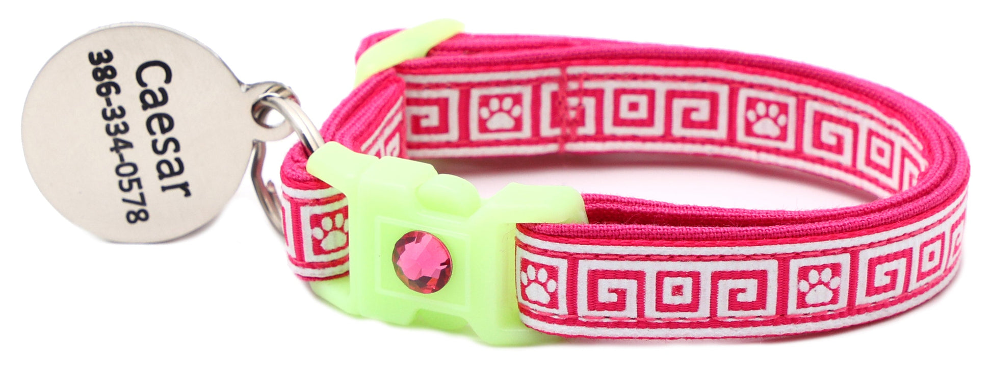 Greek Key Breakaway Cat Collar-23