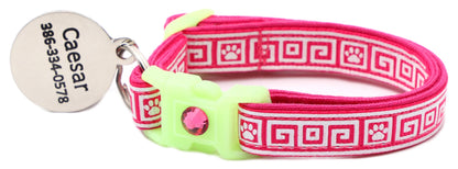 Greek Key Breakaway Cat Collar-23