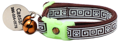 Greek Key Breakaway Cat Collar-30