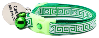 Greek Key Breakaway Cat Collar-32