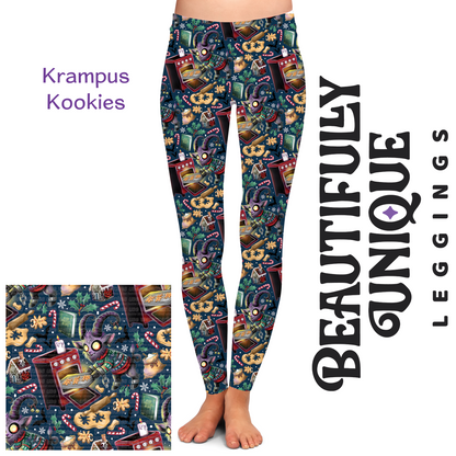 Krampus Kookies (Semi-Exclusive) - Goth Creepmas High-quality Handcrafted Vibrant Leggings-0