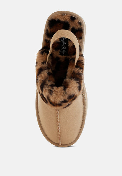 Kutchu Leopard Faux Fur Platform Classic Slingback-3