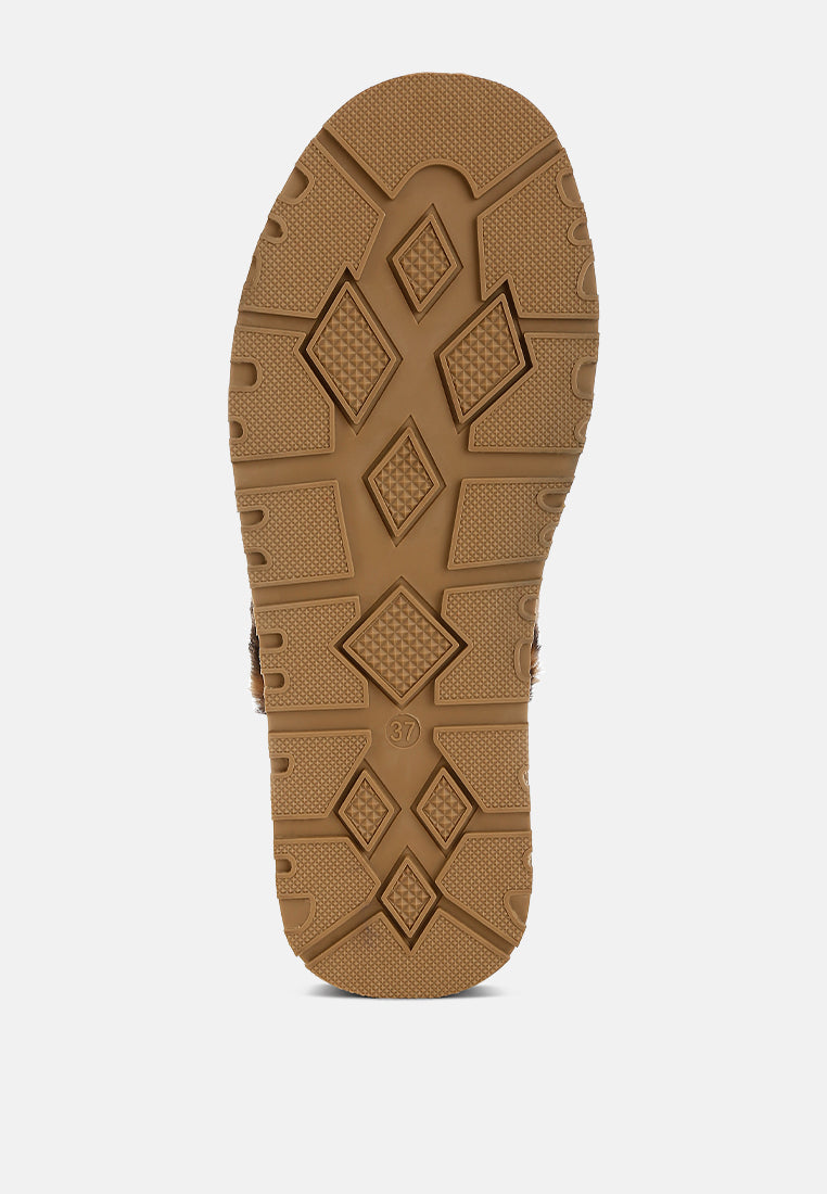 Kutchu Leopard Faux Fur Platform Classic Slingback-4