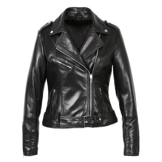 Kylee Womens New Zealand Motorcycle Leather Jacket-0