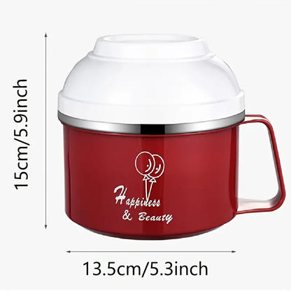 Foldable Bowl with Lid and Handle - 1pc Gift