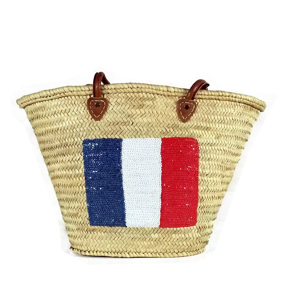 French Flag Custom Large Blue White and Red Basket-1