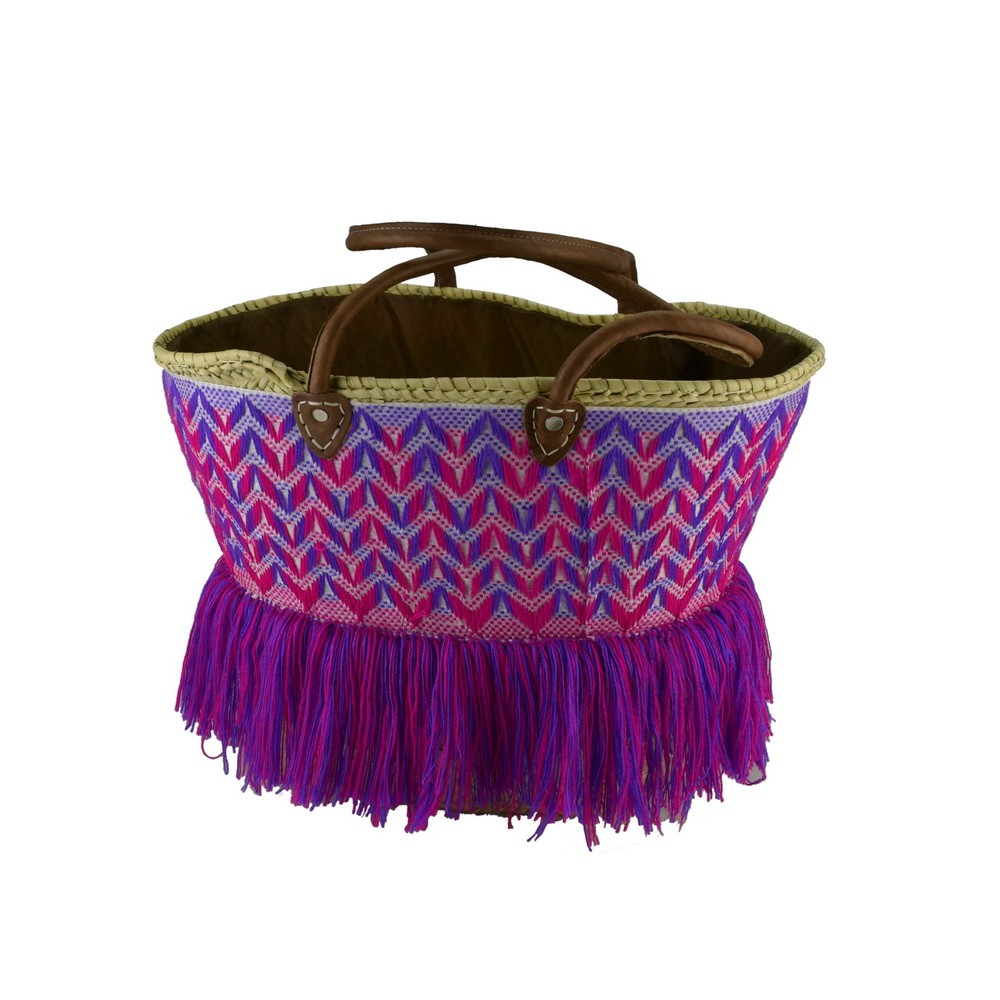 Artisan Purple Fuchsia Fringe Tote-0