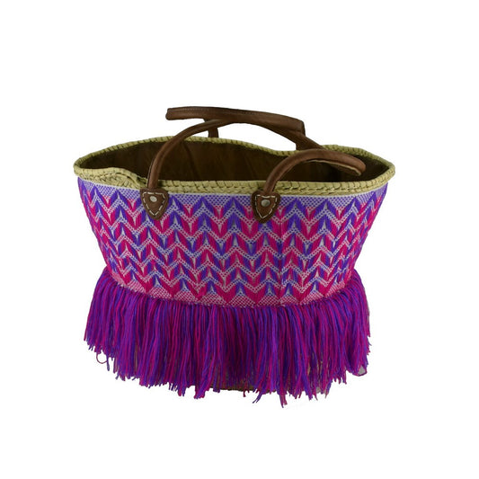 Artisan Purple Fuchsia Fringe Tote-0