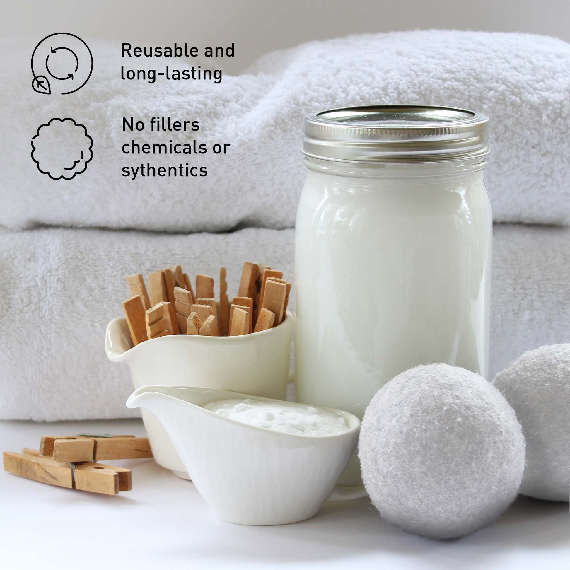 Eco-Friendly Laundry & Wellness Bundle – Detergent Sheets, Wool Dryer Balls, and Essential Oils-1