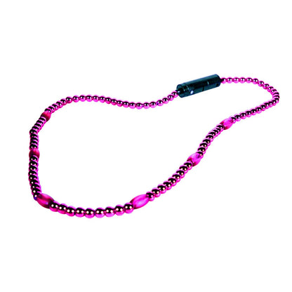 LED Necklace with Pink Beads-3