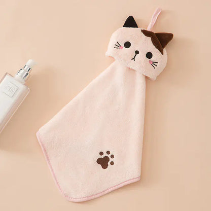 Cartoon Absorbent Hand Towel for Kids' Bathroom Decor