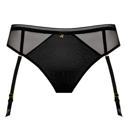 Transparent Tulle Brazilian Garter Panty Samanta Leo-2