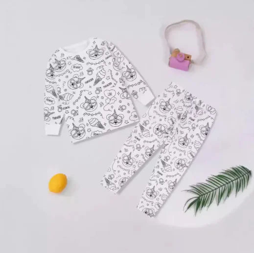 Girls DIY Graffiti Coloring Suit