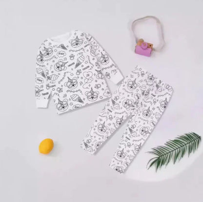 Girls DIY Graffiti Coloring Suit
