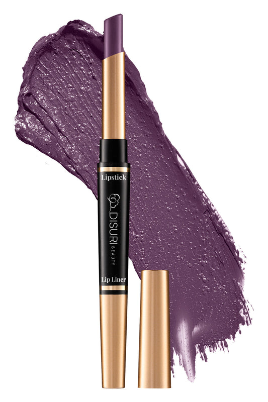 DISURI Beauty 2-in-1 Lipstick Lip Liner Kit - Uptown Purple: #18-0