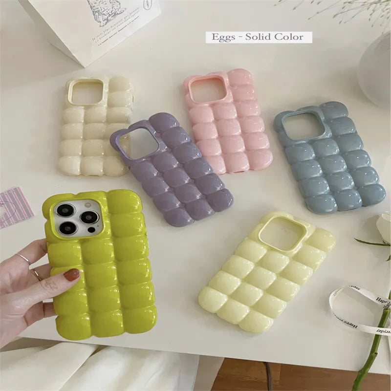 Ins Egg Waffle For Promax Multi-color Phone Case Drop-resistant TPU Cute