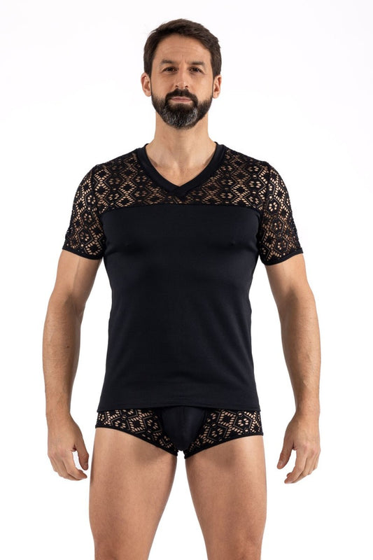 schwarzer Herren T-Shirt 2407-81 - XL-0