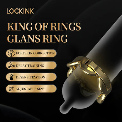 LOCKINK Kings Of Glans Ring Cock Ring & Foreskin Retainer-2