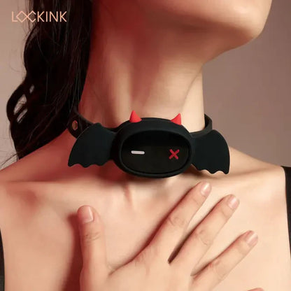 LOCKINK QIUI Love Devil E-stim Silicone Collar APP Controlled-1