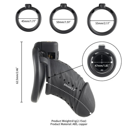 LOCKINK Sevanda Black Wiener 3D Printed Chastity Cage-6
